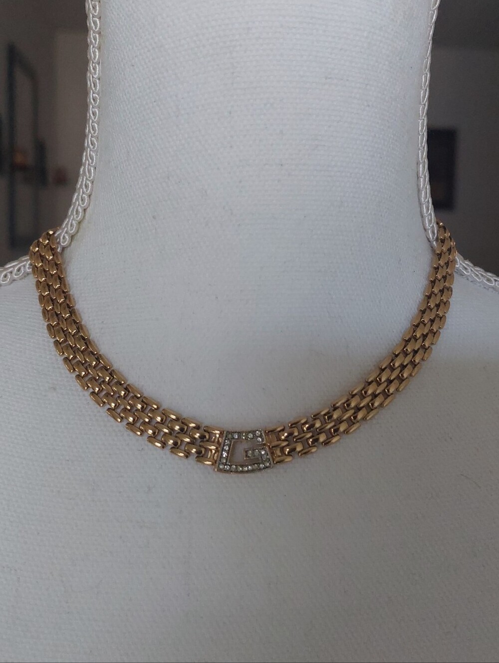 Authentic Rare Givenchy Panther Chain Necklace Size 15.5 inches W COA included